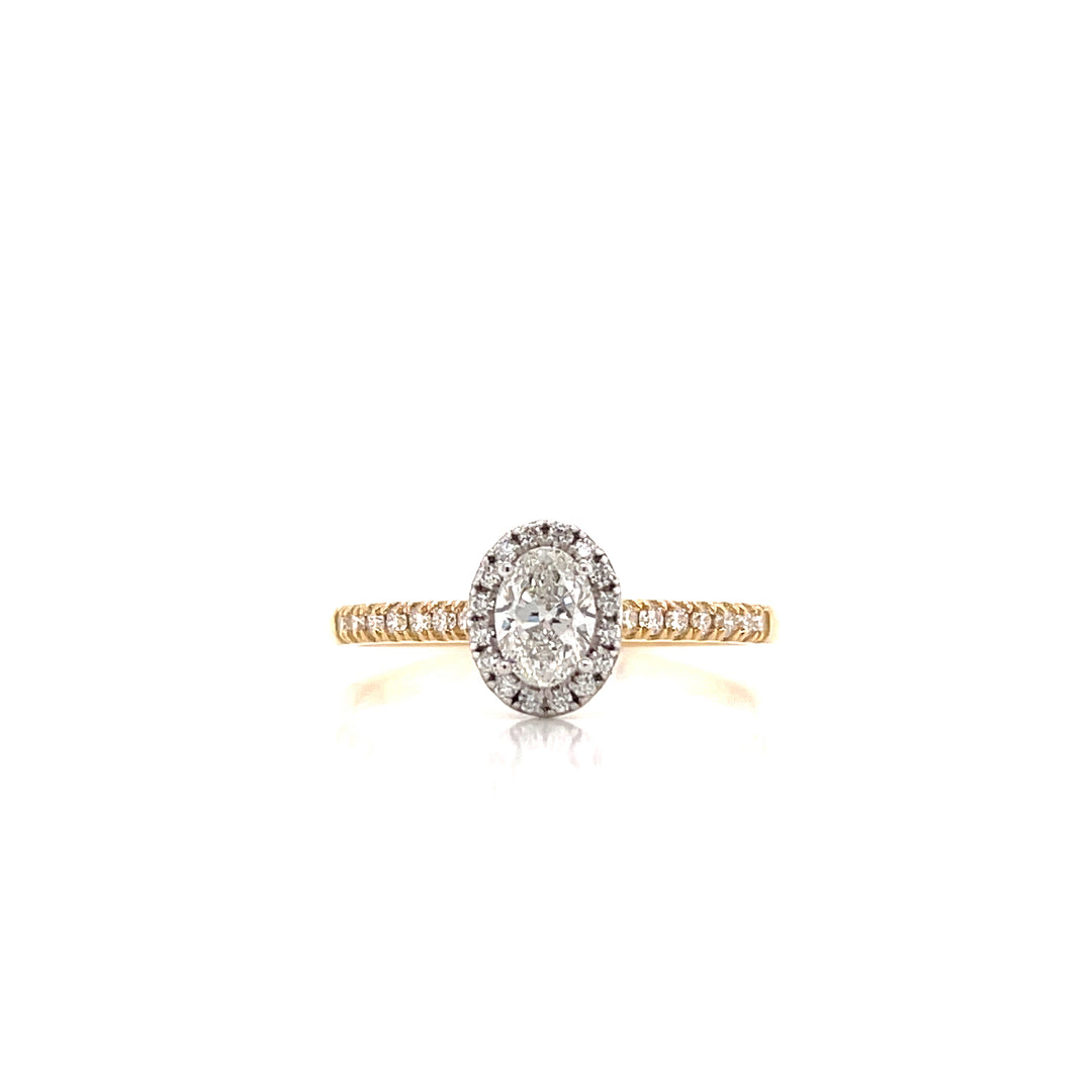 Custom Made 18ct Yellow & White Gold Diamond Engagement Ring