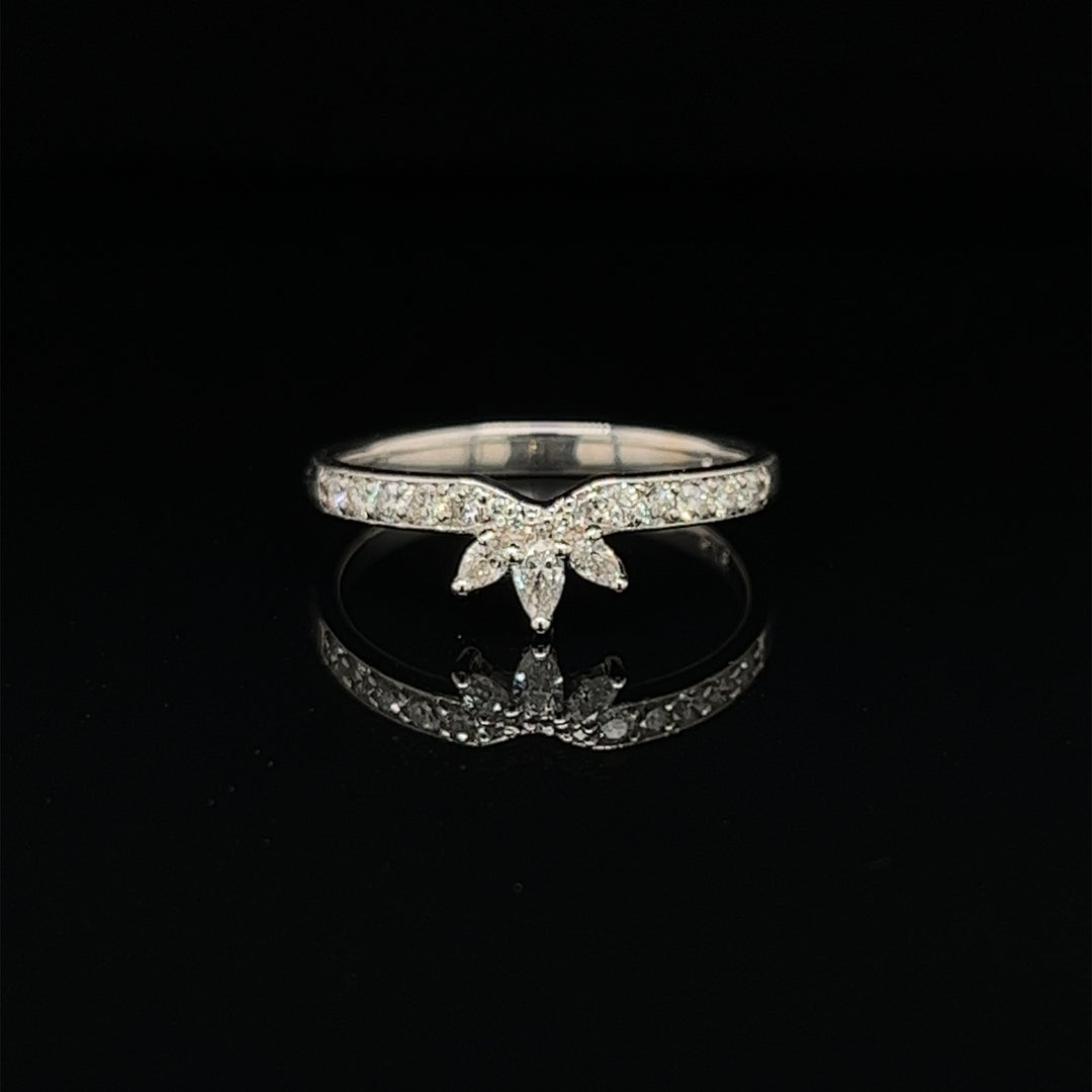 Custom Made 9ct White Gold Diamond Wedding Ring