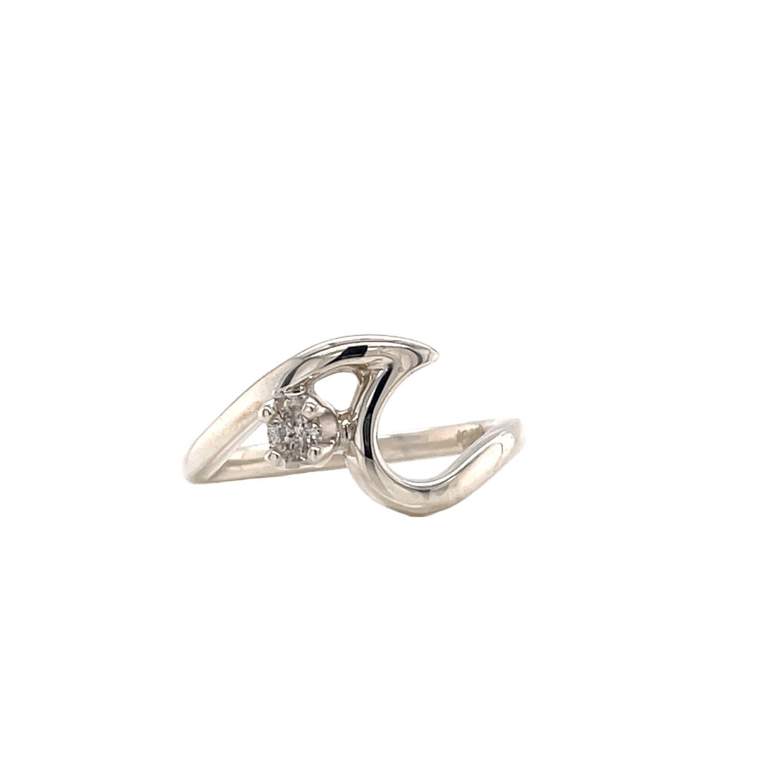 Custom Made Sterling Silver Diamond Ring