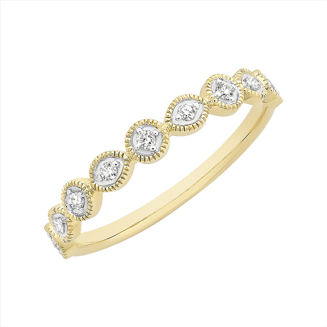 9ct Yellow Gold Diamond Ring