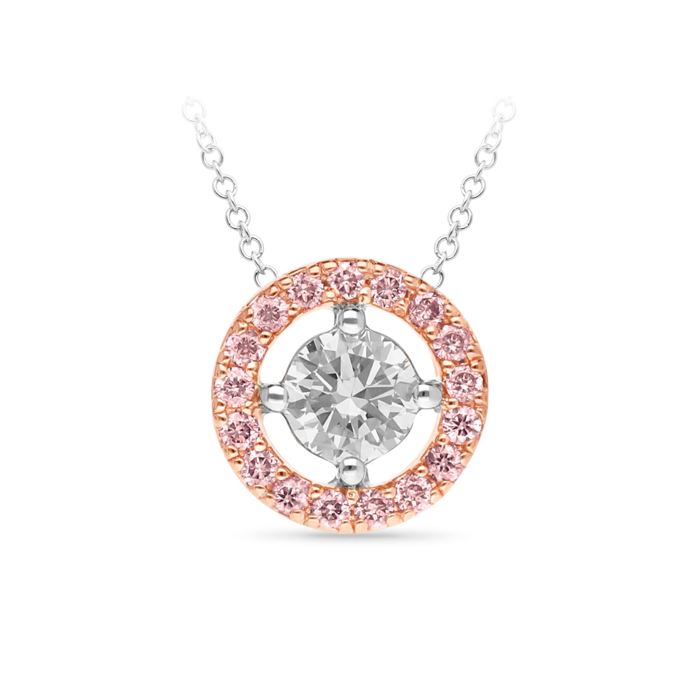 Pink Caviar 9ct White & Rose Gold Argyle Pink Diamond Pendant