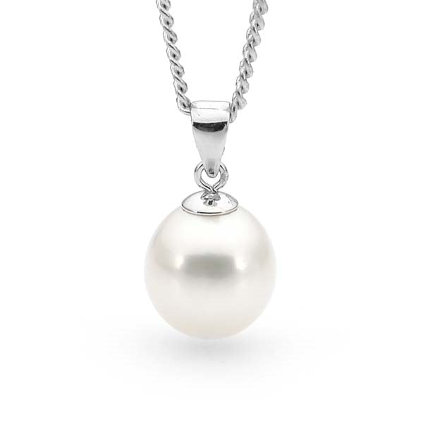Sterling Silver White Freshwater Pearl Drop Pendant