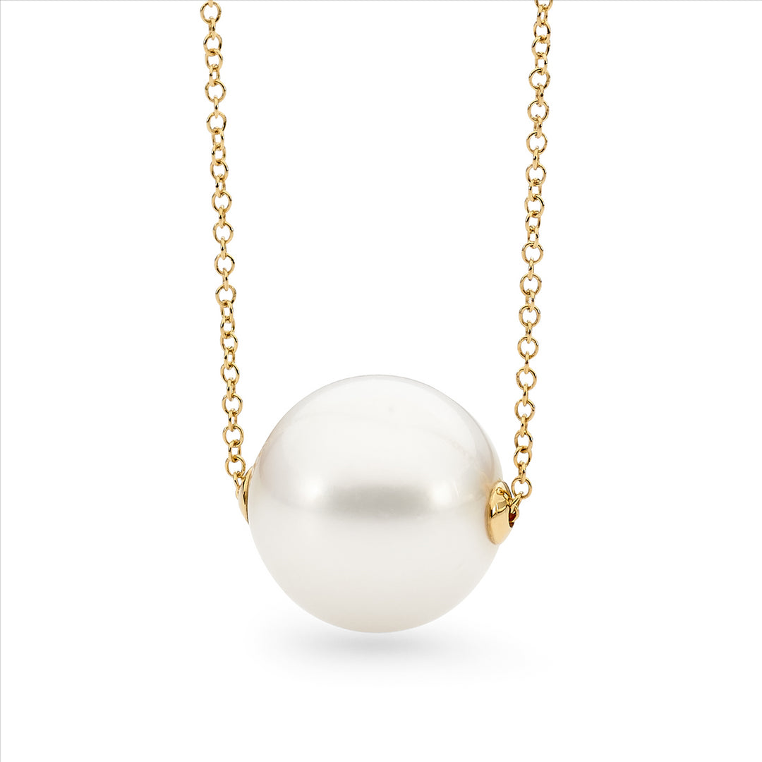 White Round Edison Pearl Necklace