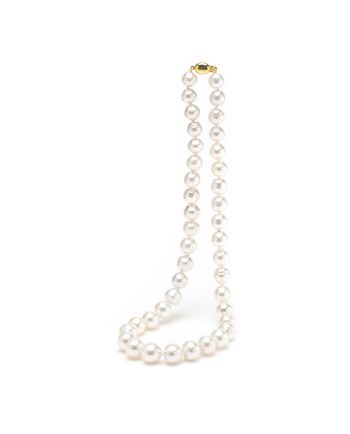 Ikecho 9ct Yellow Gold White Broome South Sea Pearl Strand