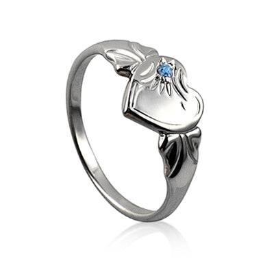 Sterling Silver December Signet Ring