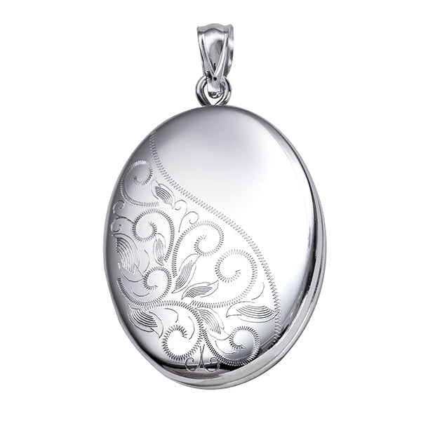 Sterling Silver Oval Locket Pendant