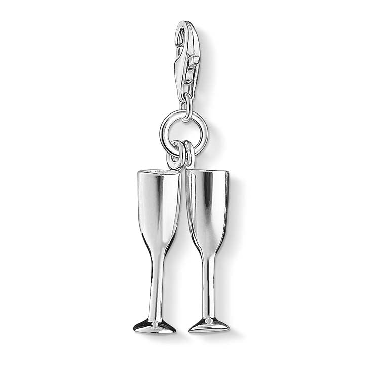Charm Club Champagne Flutes Charm
