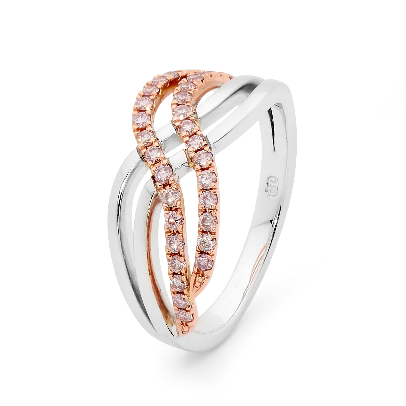 18ct White & Rose Gold Argyle Pink Diamond Ring