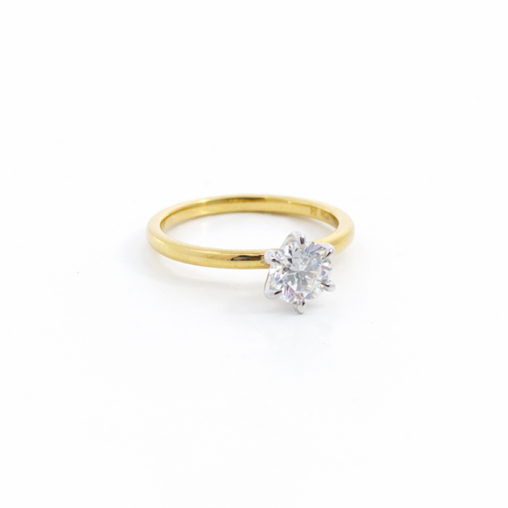 18ct Yellow Gold Solitaire Engagement Ring