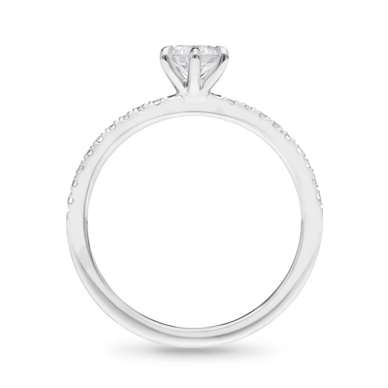 9ct White Gold Diamond Engagement Ring