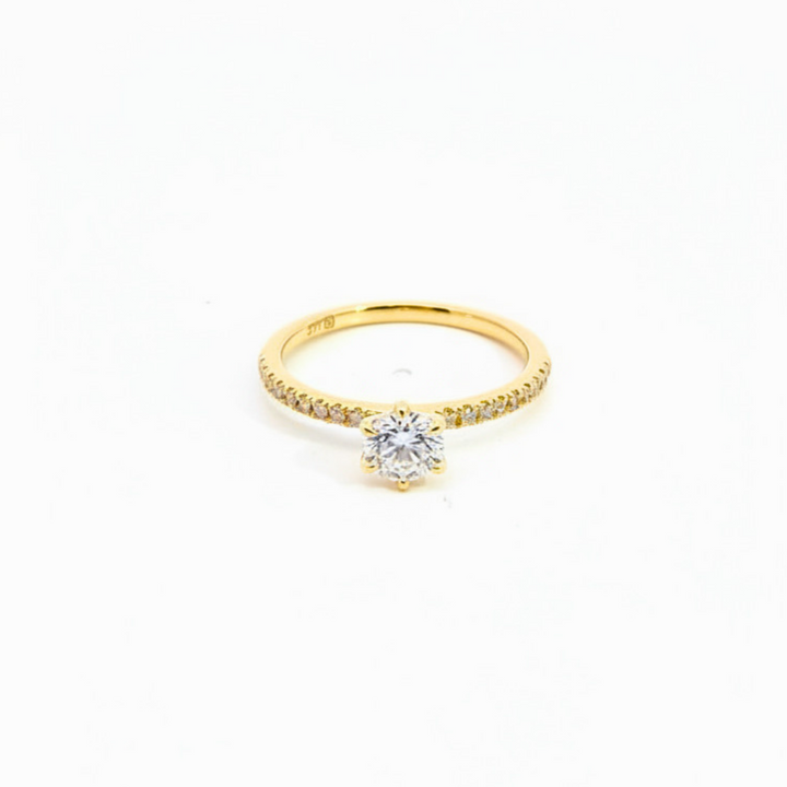 9ct Yellow Gold Diamond Engagement Ring