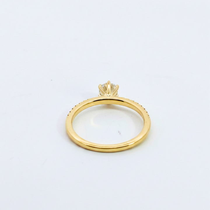 9ct Yellow Gold Diamond Engagement Ring