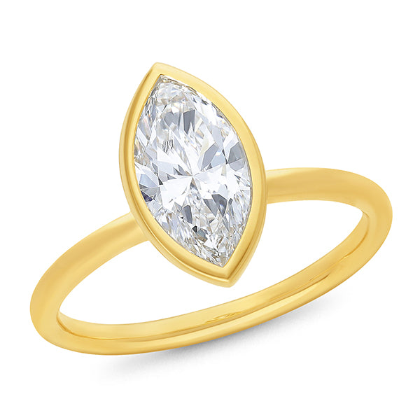 9ct Yellow Gold Lab Grown Diamond Ring