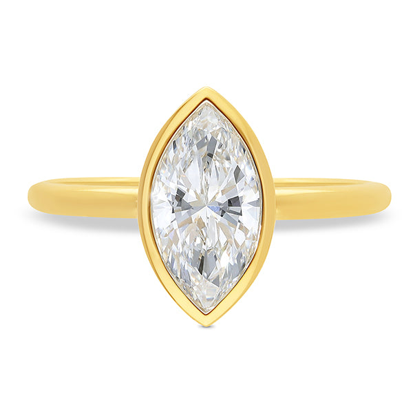 9ct Yellow Gold Lab Grown Diamond Ring