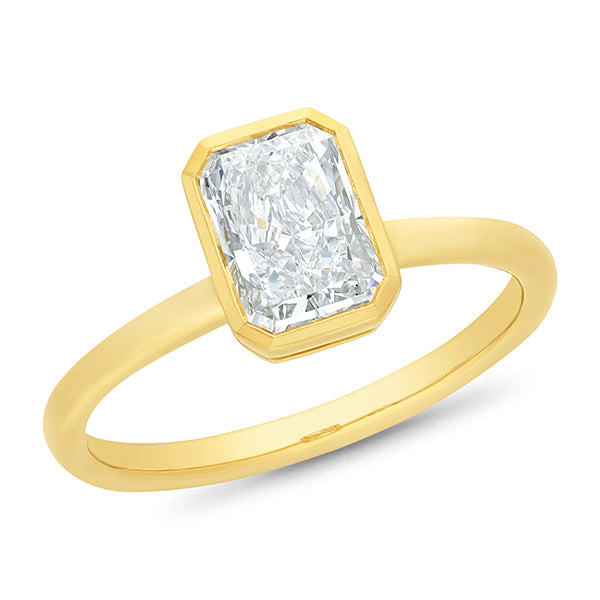 9ct Yellow Gold Lab Grown Diamond Ring
