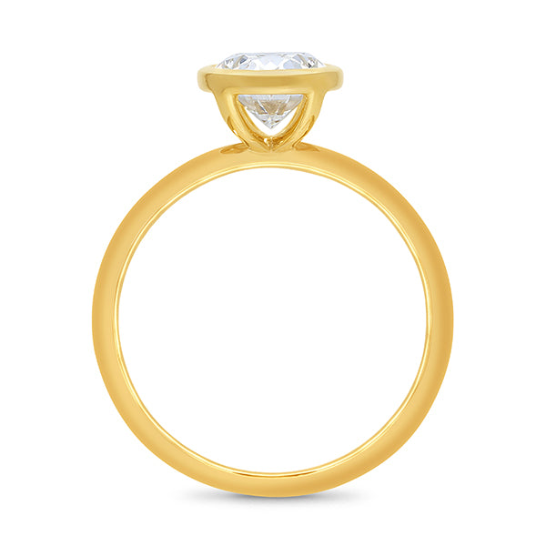 9ct Yellow Gold Lab Grown Diamond Ring