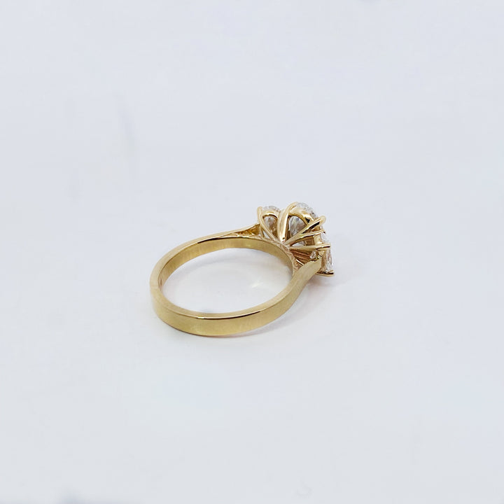 9ct Yellow Gold Lab Grown Diamond Trilogy Ring