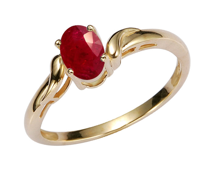 9ct Yellow Gold Ruby Ring