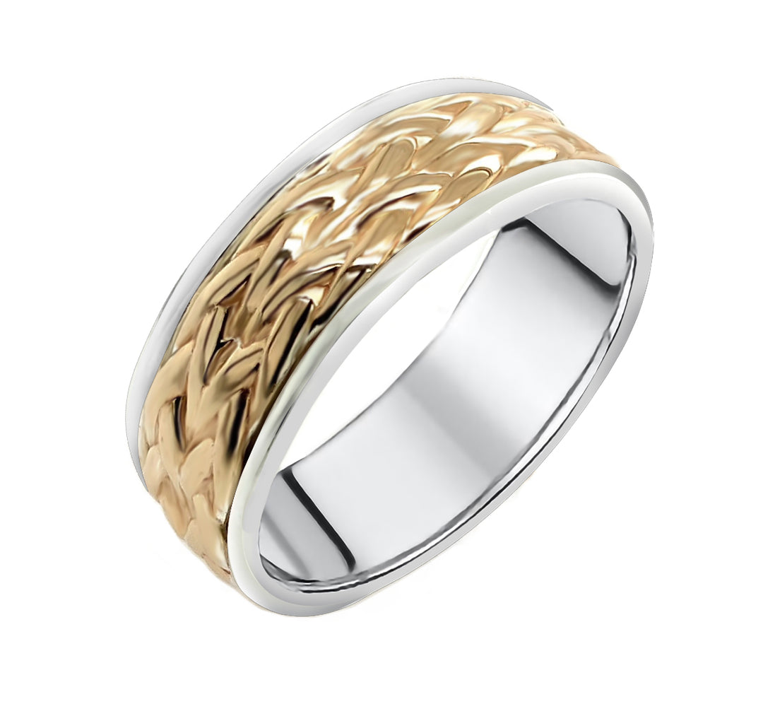 Sterling Silver & 9ct Yellow Gold Ring