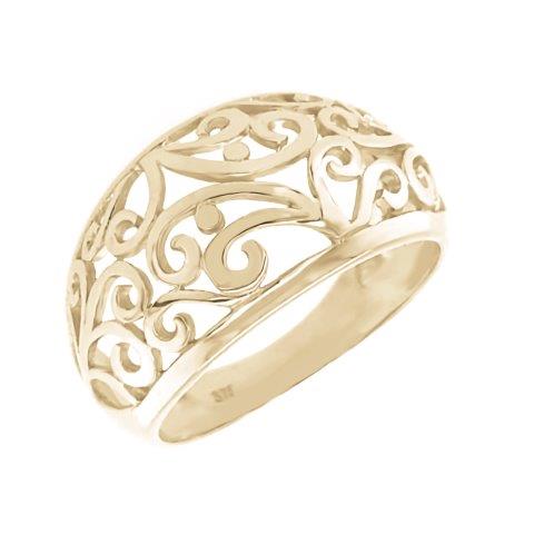 9ct Yellow Gold Filigree Ring