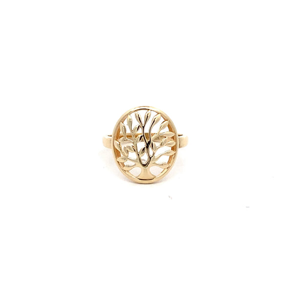 9ct Yellow Gold Tree Of Life Ring