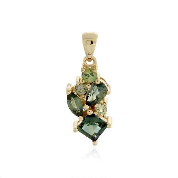 9ct Yellow Gold Sapphire Australian Pendant