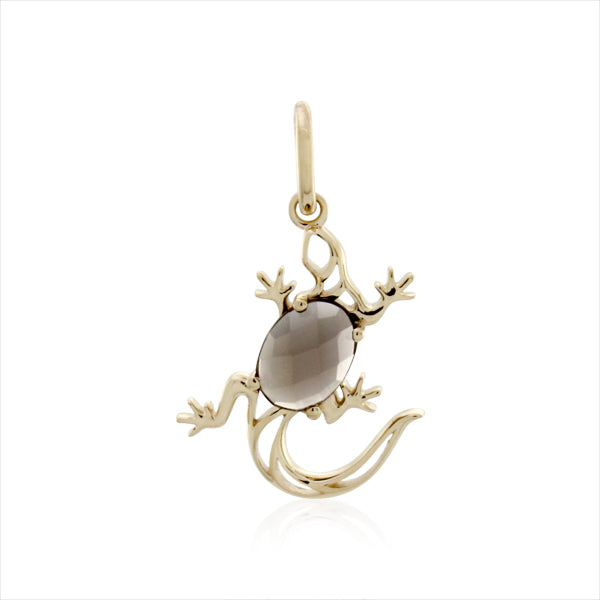 9ct Yellow Gold Smokey Quartz Pendant