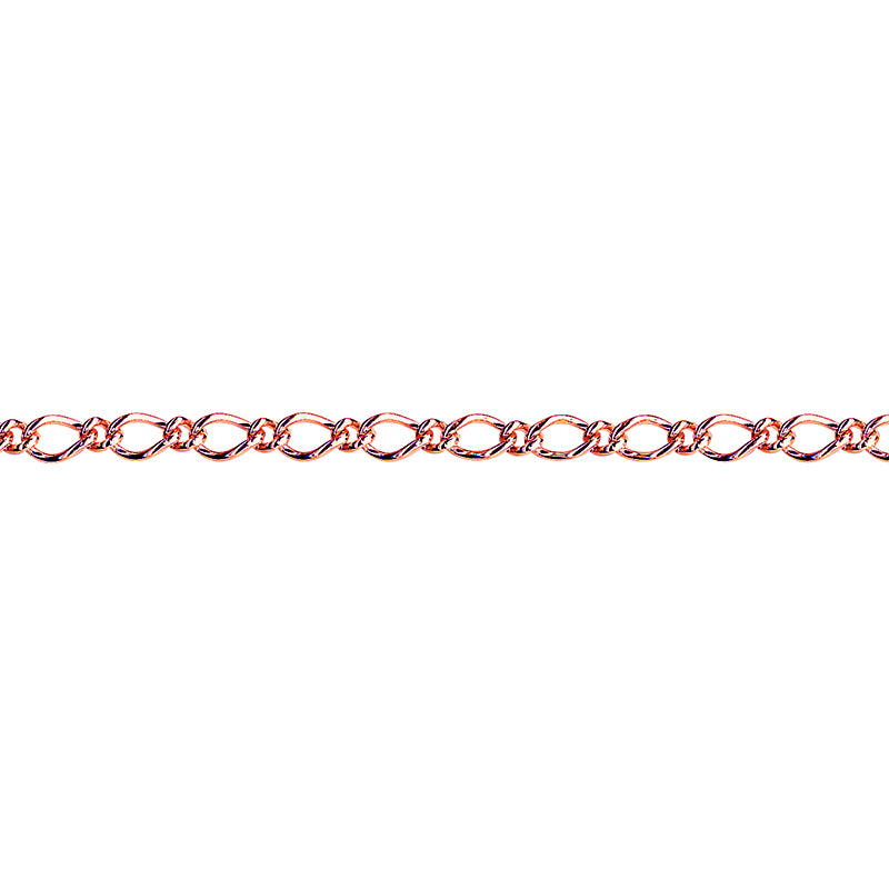 9ct Rose Gold Figaro Bracelet