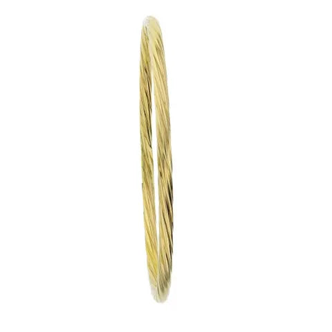 9ct Yellow Gold Silver Filled Twist Bangle