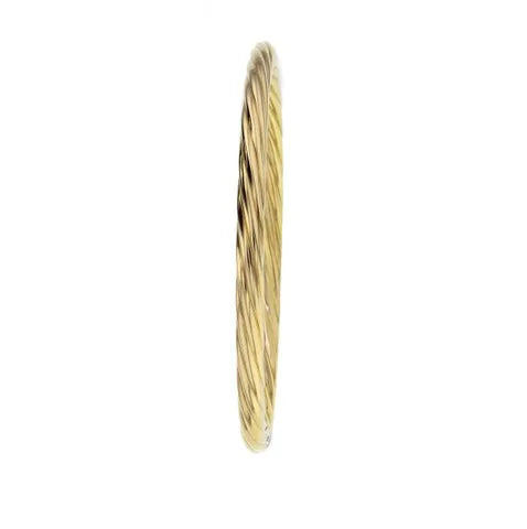 9ct Yellow Gold Silver Filled Twist Bangle