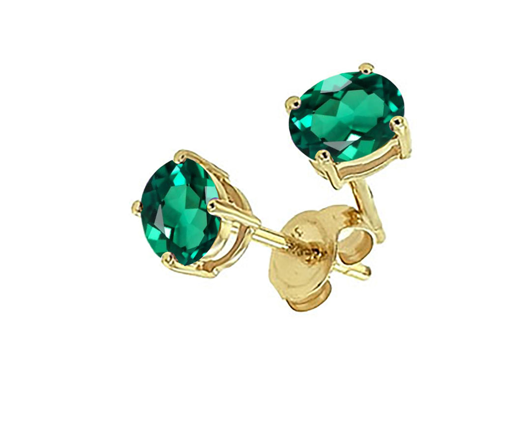 9ct Yellow Gold May Birthstone Earrings