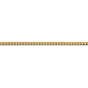 9ct Yellow Gold Bevelled Curb Chain