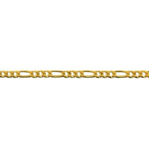 9ct Yellow Gold Bevelled Figaro Chain