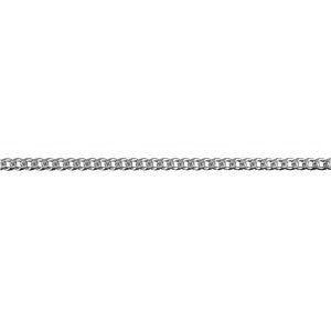 9ct White Gold Bevelled Curb Chain