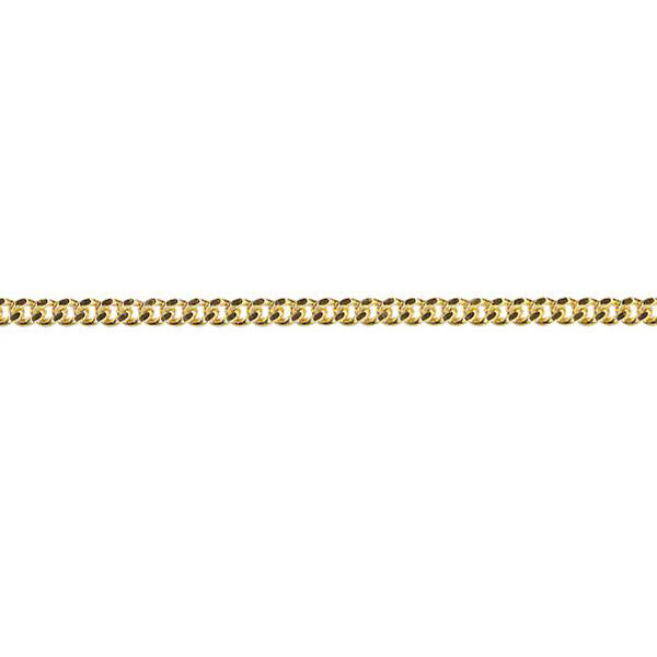 9ct Yellow Gold Diamond Cut Curb Chain 70cm
