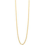 9ct Yellow Gold Silver Filled Cable Link Chain 50cm