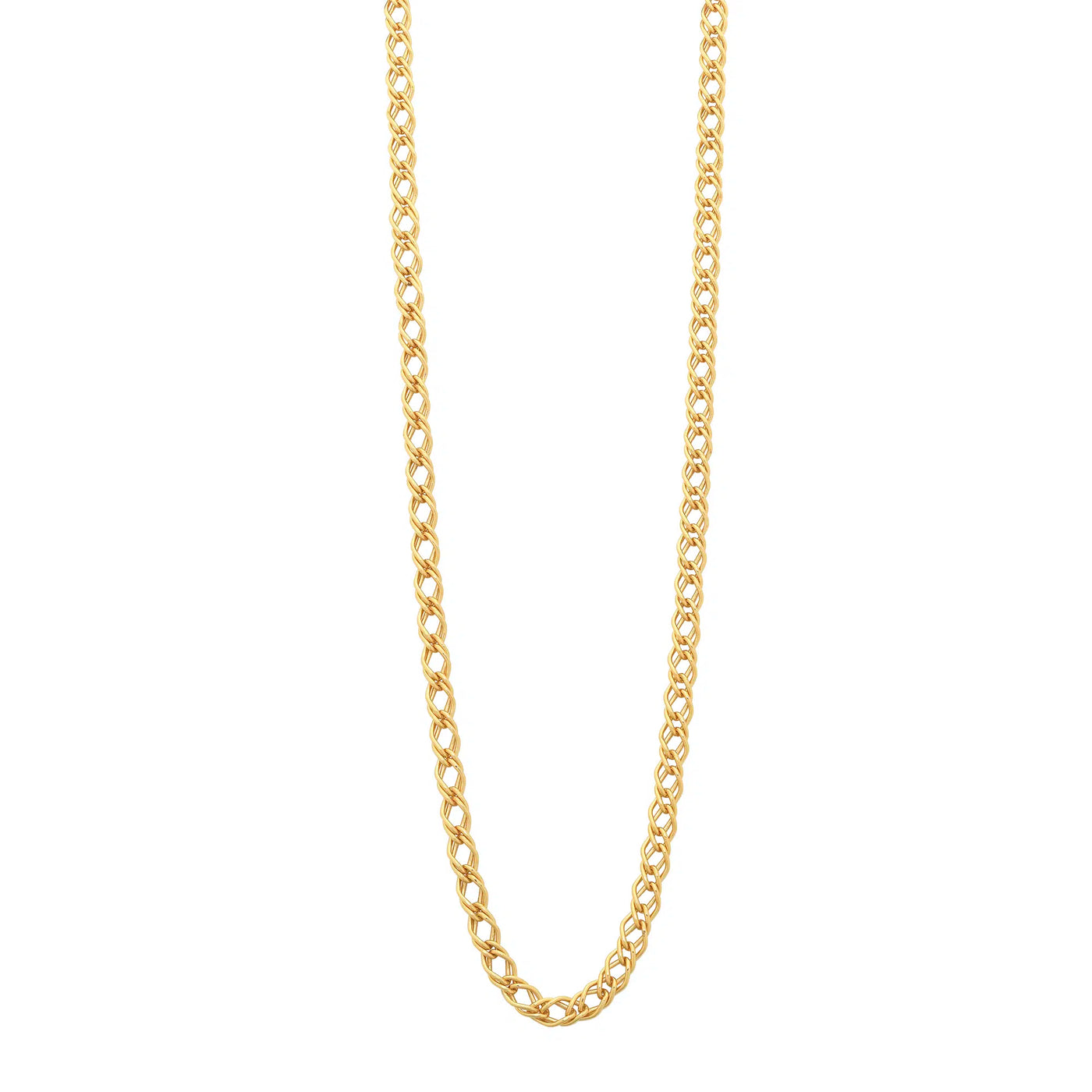 9ct Yellow Gold Silver Filled Double Curb Chain 50cm