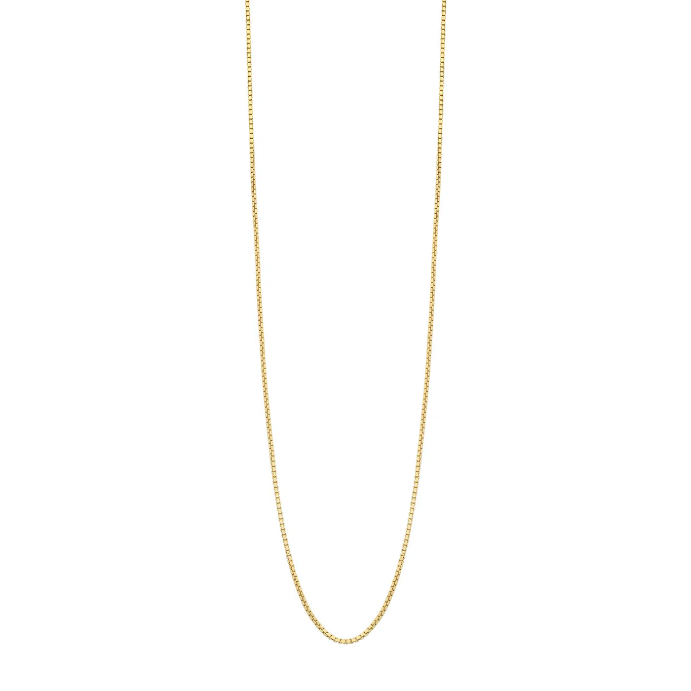 9ct Yellow Gold Silver Filled Box Chain 50cm