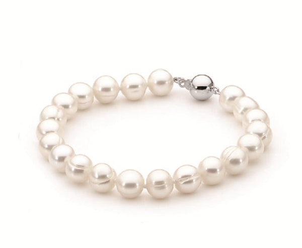 Ikecho Sterling Silver White Pearl Bracelet