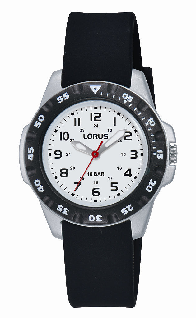 Lorus Youth Sports Watch Black & Silver Toned