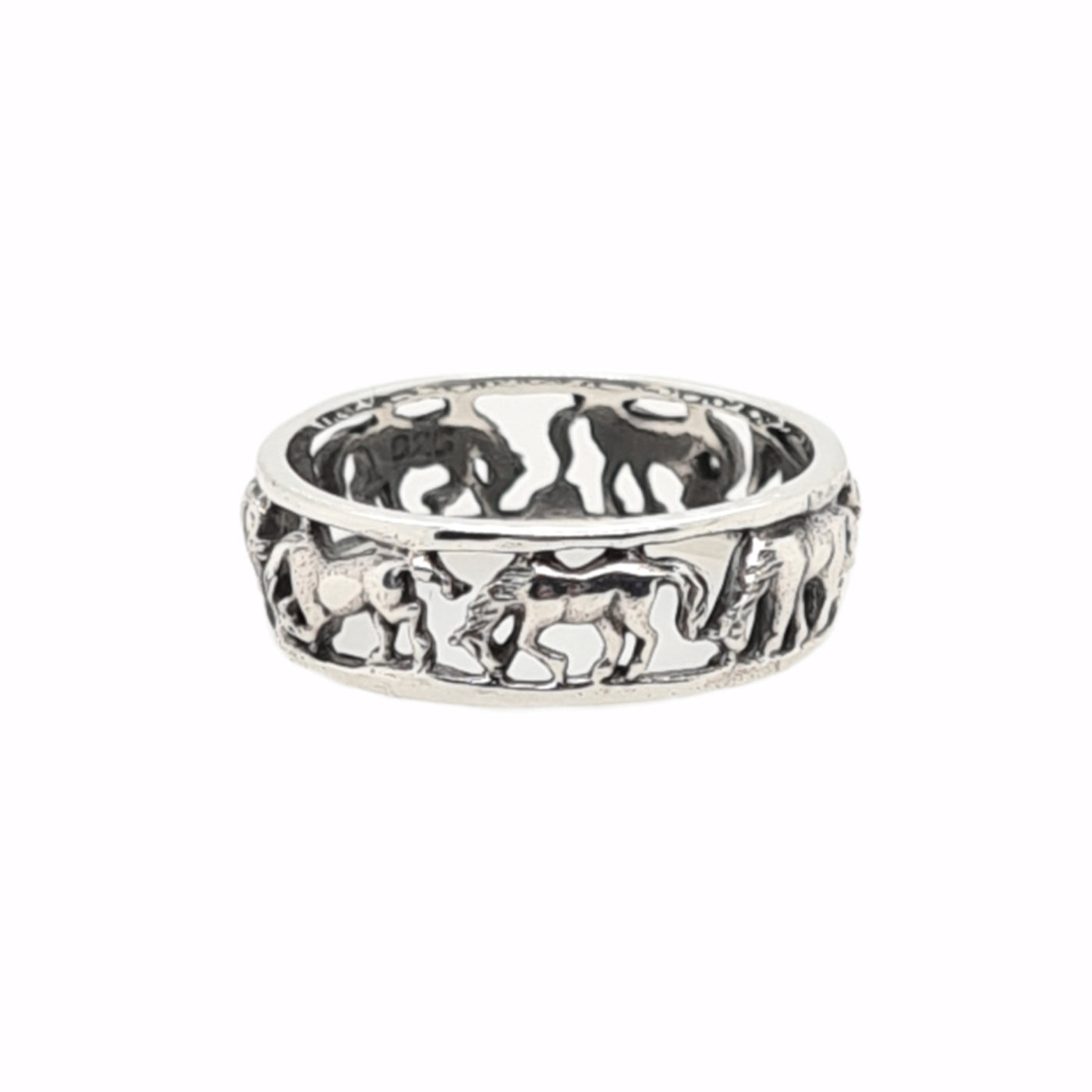 MCJ Sterling Silver Filigree Horse Ring