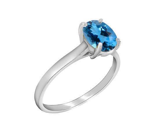 Sterling Silver March Birthstone Ring