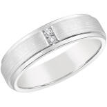 Sterling Silver Gents Ring With 0.04ct Lab Grown Diamonds