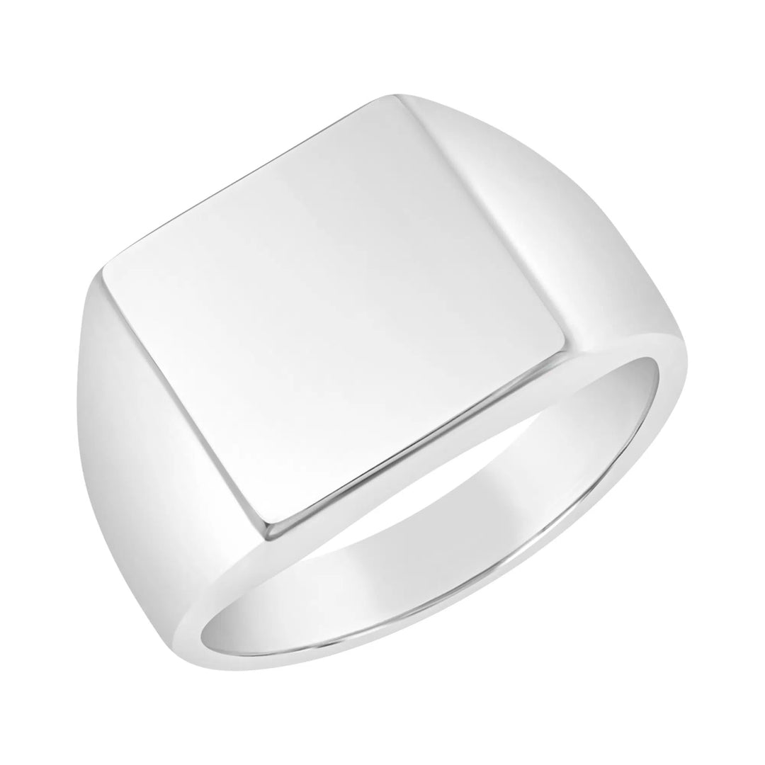 Sterling Silver Square Gents Signet Ring