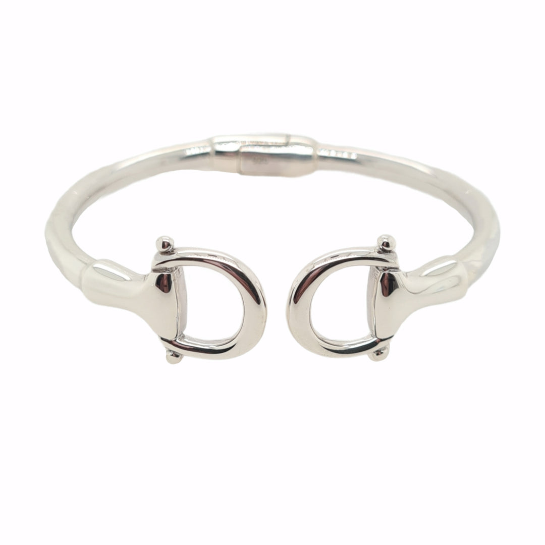 Sterling Silver Horse Snaffle Bit Cuff Bangle