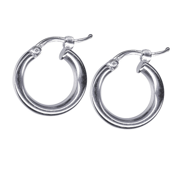 Sterling Silver Plain Hoop Earrings
