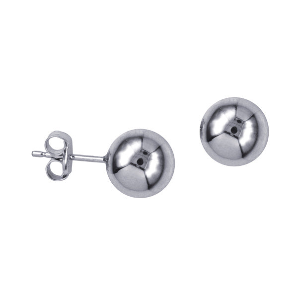 Sterling Silver Ball Studs 8mm