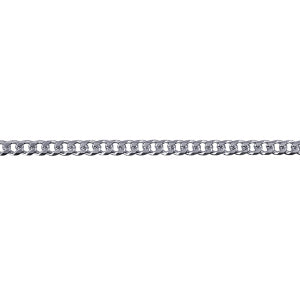 Sterling Silver Diamond Cut Curb Chain 55cm
