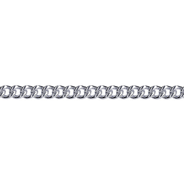 Sterling Silver Round Curb Chain 50cm