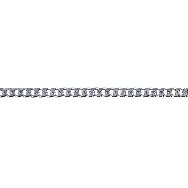 Sterling Silver Diamond Cut Curb Chain 60cm